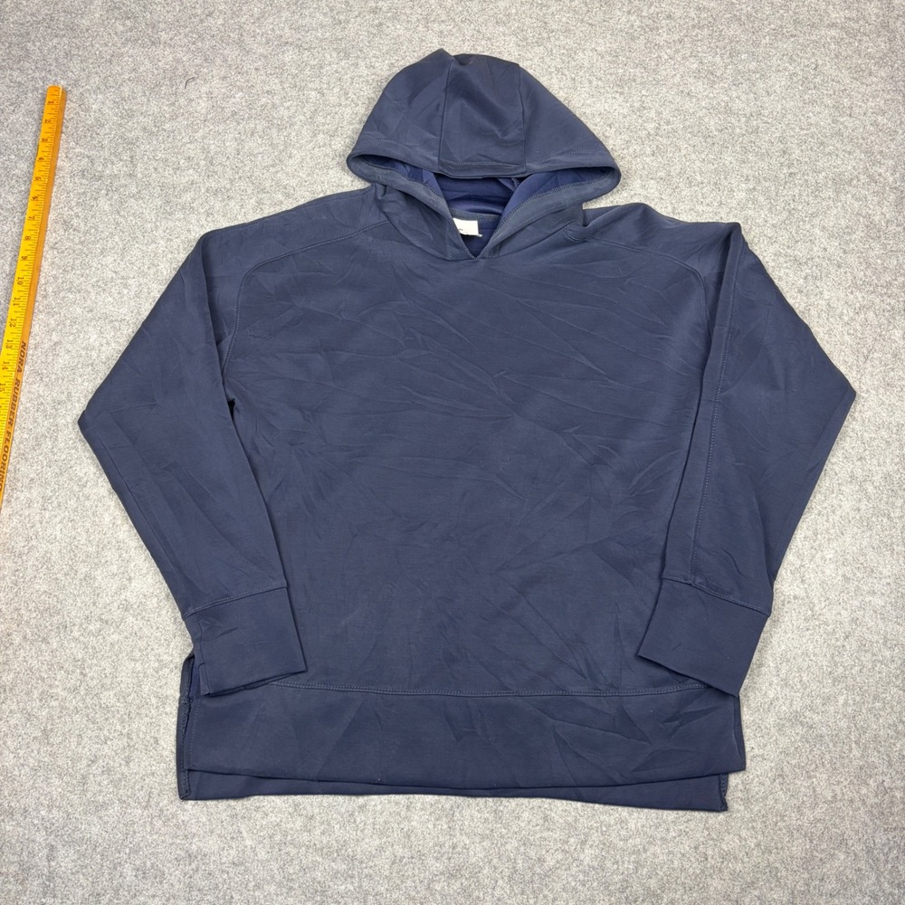 All In Motion Mens Navy Blue Activewear Hoodie M Thumbhole Cuffs Pullover